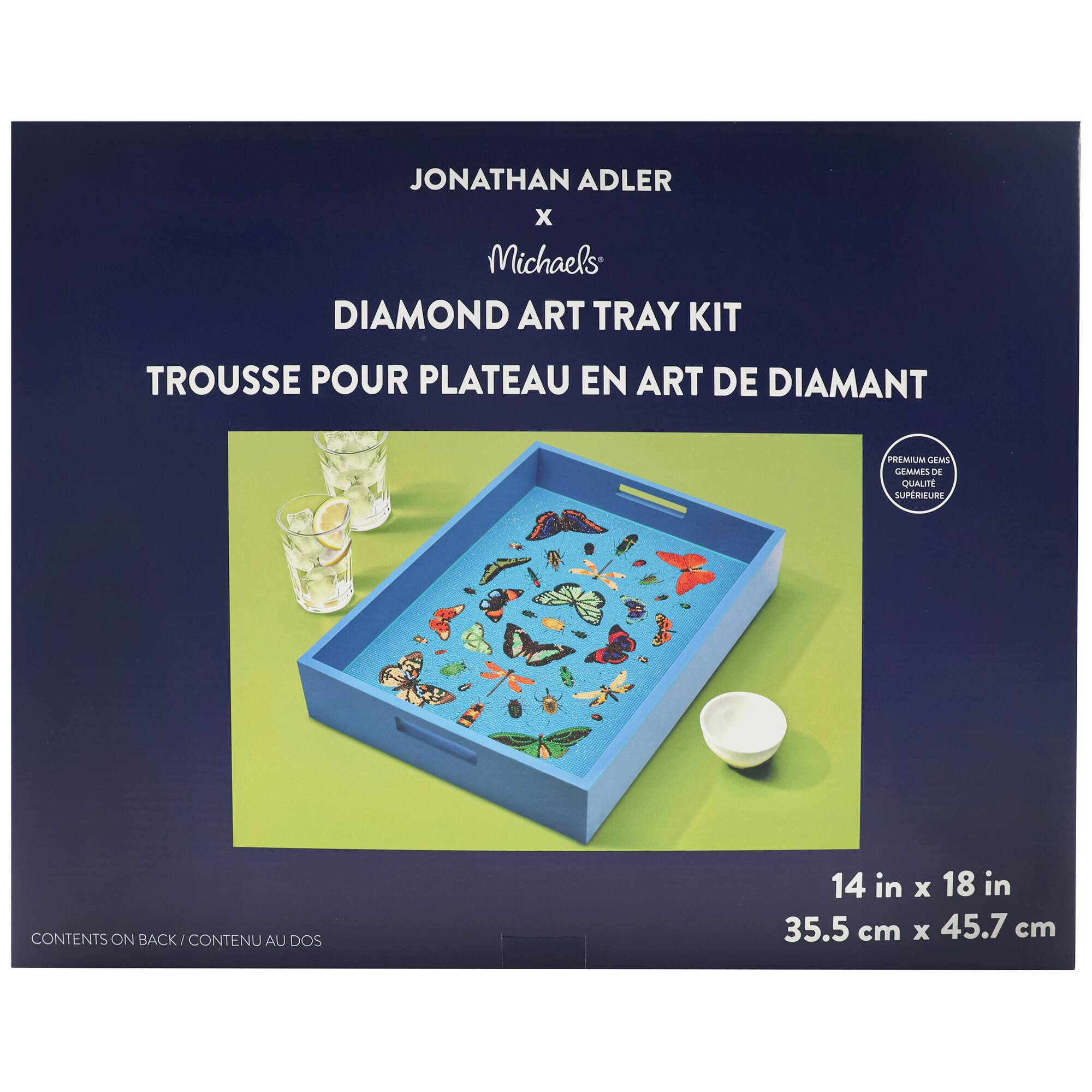 Jonathan Adler x Michaels 14" x 18" Butterfly Diamond Art Tray Kit